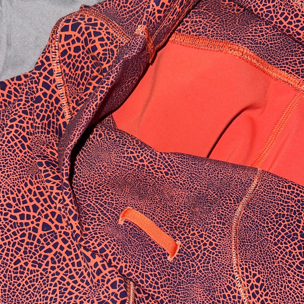 Lululemon Athletica Orange Blue Patterned High Rise Leggings - Picture 8 of 9